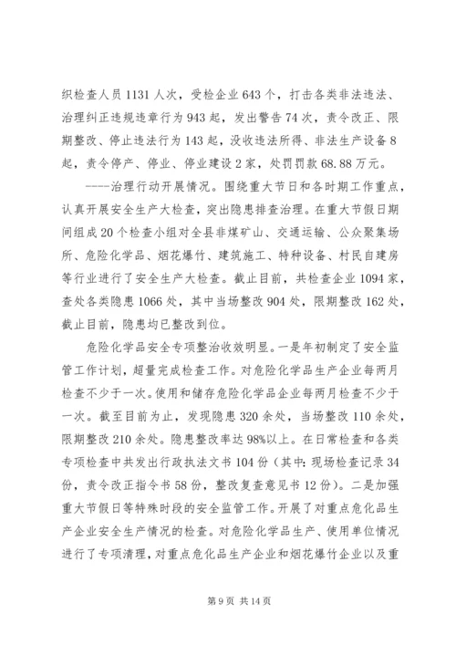 县安监局目标责任制工作报告.docx