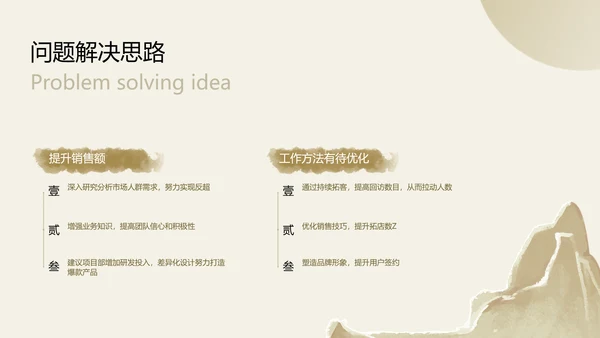 浅金色中国风总结竞聘晋升述职
