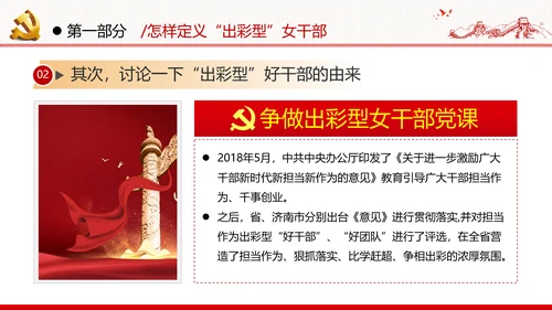 听党话跟党走做新时代合格党员女干部党政党建党课支部团委学习