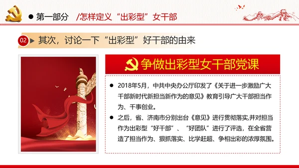 听党话跟党走做新时代合格党员女干部党政党建党课支部团委学习