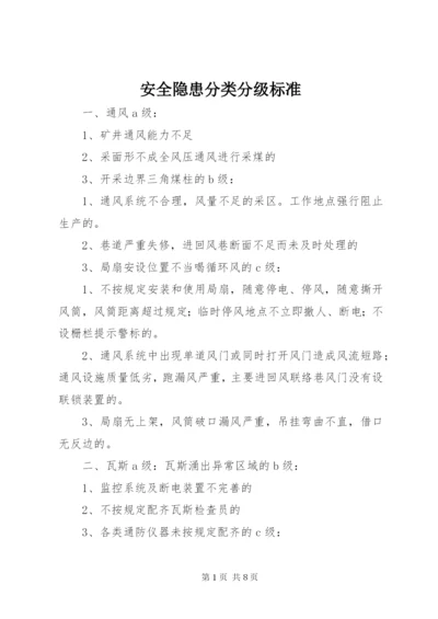 安全隐患分类分级标准.docx