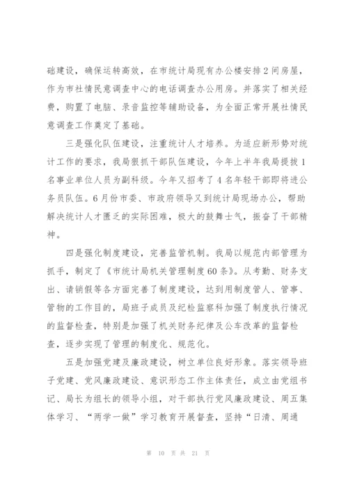 统计局年度考核个人总结5篇.docx