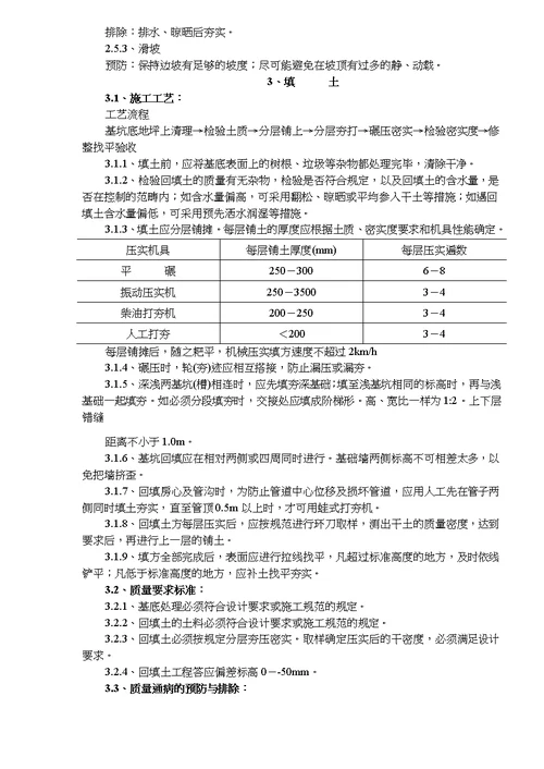 土方工程作业指导书doc