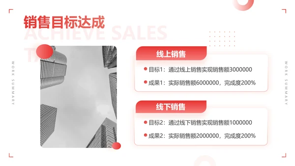 简约风创意实景简约总结述职汇
