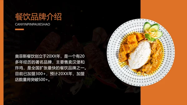 简约风黑色餐饮宣传推广方案PPT