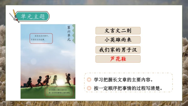 【核心素养】部编版语文四年级下册-21.芦花鞋（课件）