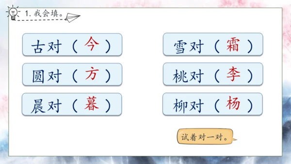 【核心素养】部编版语文一年级下册-识字6. 古对今 第1课时（课件）