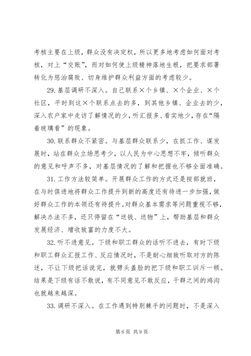 党员意识方面存在的问题清单.docx