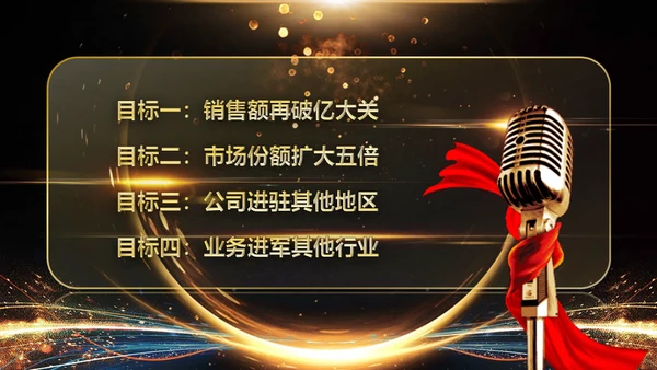 金色岁月年会庆典颁奖典礼通用PPT模板