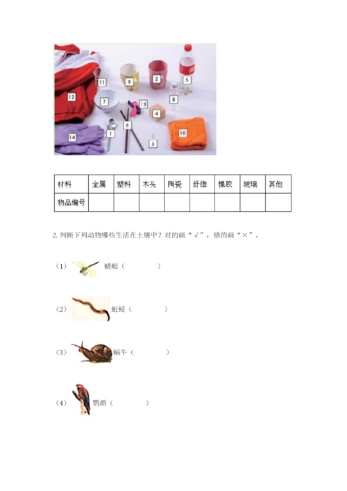 教科版二年级上册科学期末测试卷含答案【新】.docx