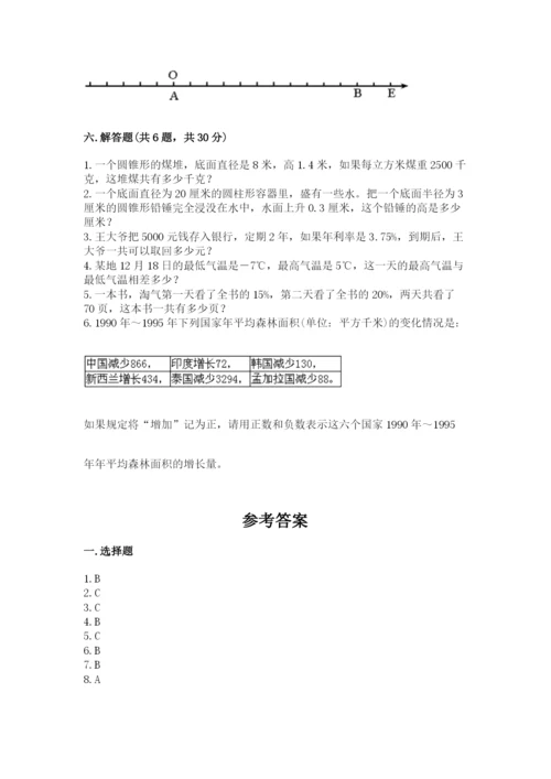 六年级下册数学期末测试卷（黄金题型）word版.docx