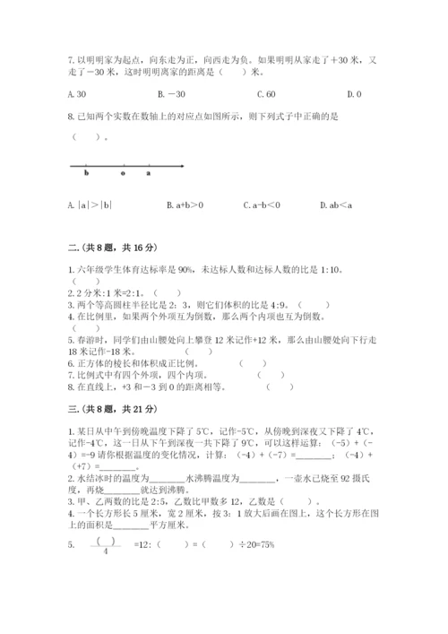 山西省【小升初】2023年小升初数学试卷完美版.docx