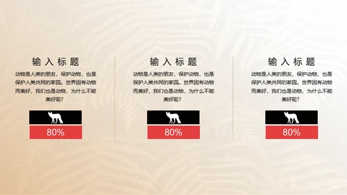 保护野生动物狮子通用PPT模板