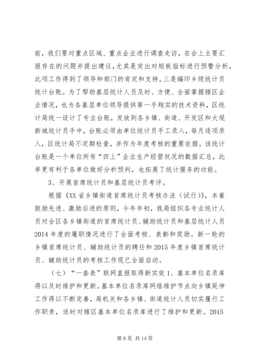统计局年度工作总结及工作安排.docx