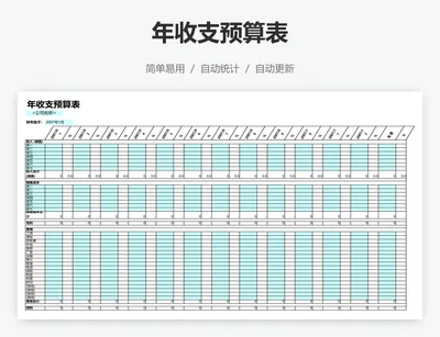 年收支预算表