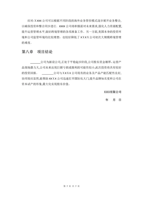 境外投资-可行性研究报告.docx