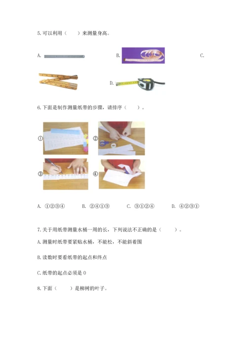教科版一年级上册科学期末测试卷（轻巧夺冠）.docx