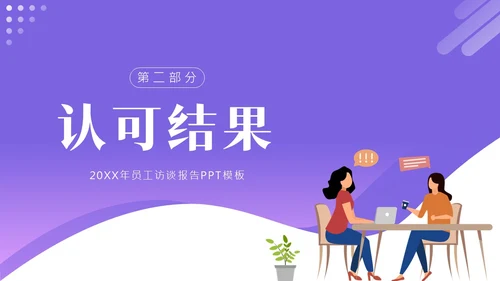 员工访谈工作报告PPT模板人物访谈