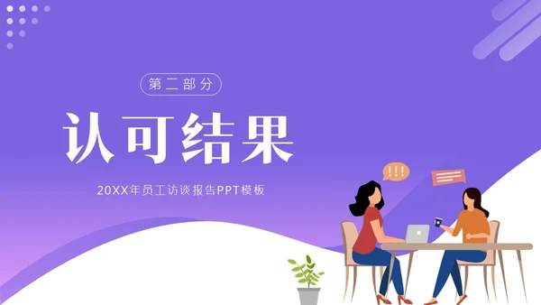 员工访谈工作报告PPT模板人物访谈