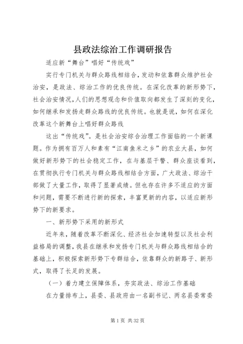 县政法综治工作调研报告 (2).docx