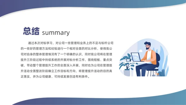 蓝色简约风对标分析培训课件