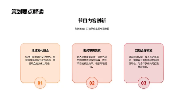 秋分节目创新策略PPT模板