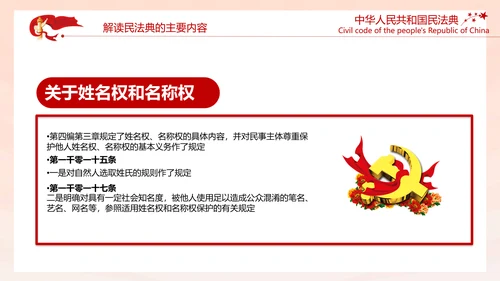 中国首部民法典解读PPT模板