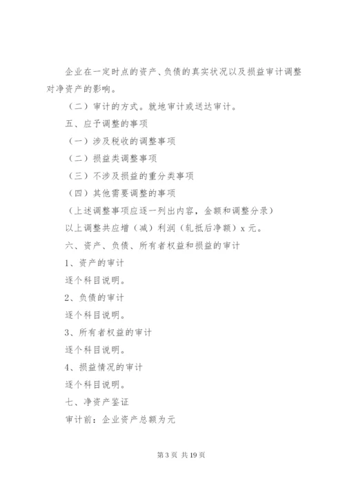 净资产审计报告格式 (3).docx