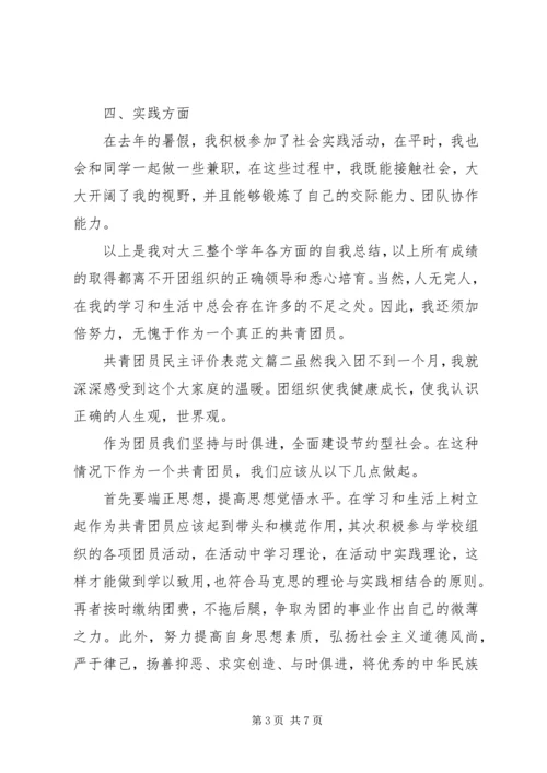共青团员民主评价表范文.docx