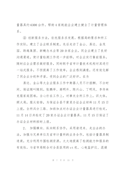 计量测试专业技术工作总结(多篇).docx