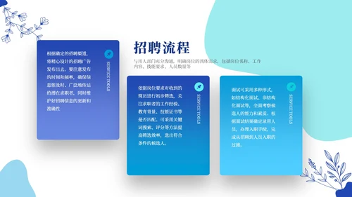 蓝色简约风人资管理ppt模板