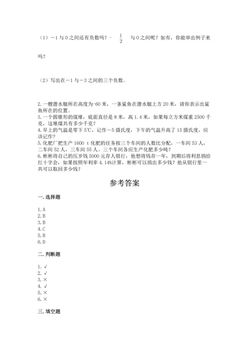 北师大版六年级下册数学期末测试卷含完整答案（各地真题）.docx