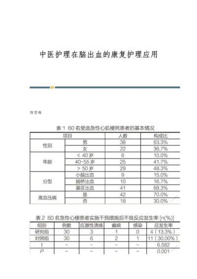 中医护理在脑出血的康复护理应用.docx