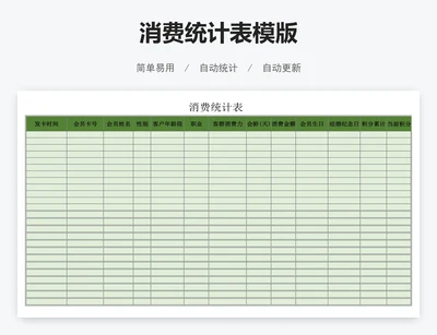 消费统计表模版