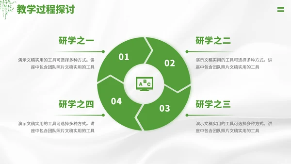 绿色学校教学公开课PPT模板