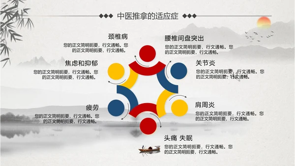 中医养生中医推拿正骨理疗PPT模板