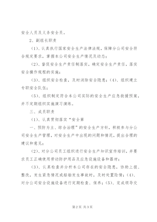 安全生产领导小组组成及职责.docx