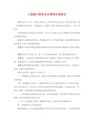 精编之工商部门财务会计管理计划范文.docx