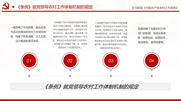 学习解读中国共产党农村工作条例PPT模板