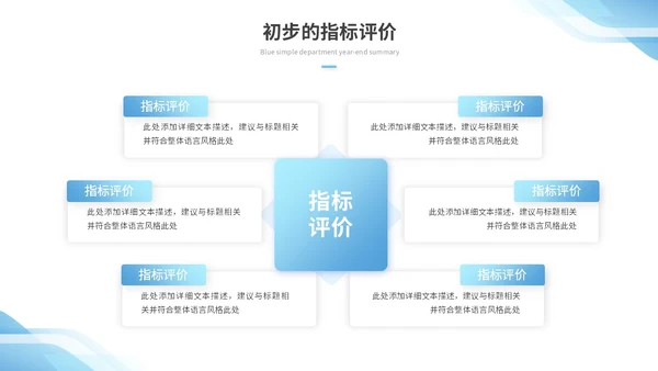 蓝色简约形状部门年终总结工作总结工作汇报述职报告ppt模板工作总结年终总结