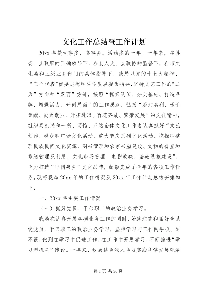 文化工作总结暨工作计划.docx