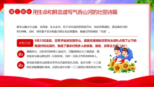 狼牙山五壮士革命英雄主义传承红色精神抗战胜利PPT抗战胜利纪念日