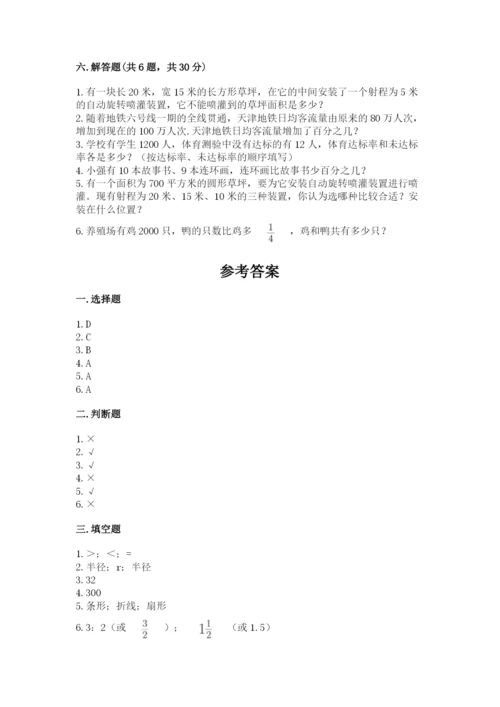 人教版六年级上册数学期末测试卷往年题考.docx