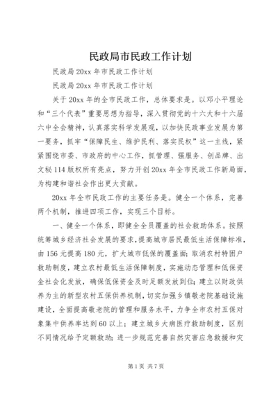 民政局市民政工作计划.docx