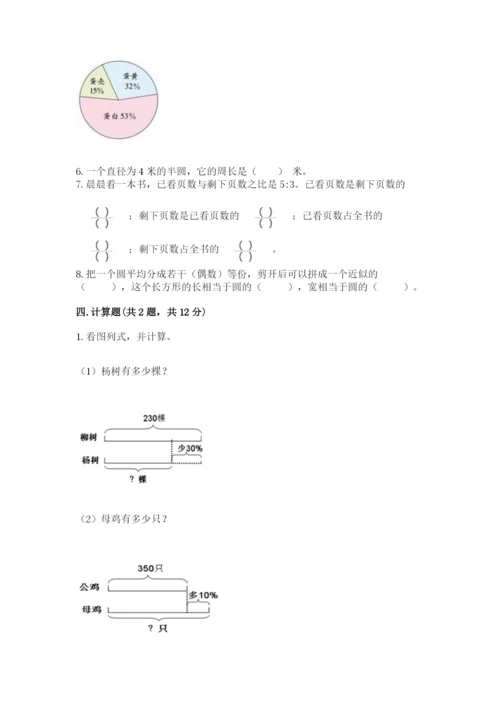 人教版六年级上册数学期末考试卷及一套答案.docx