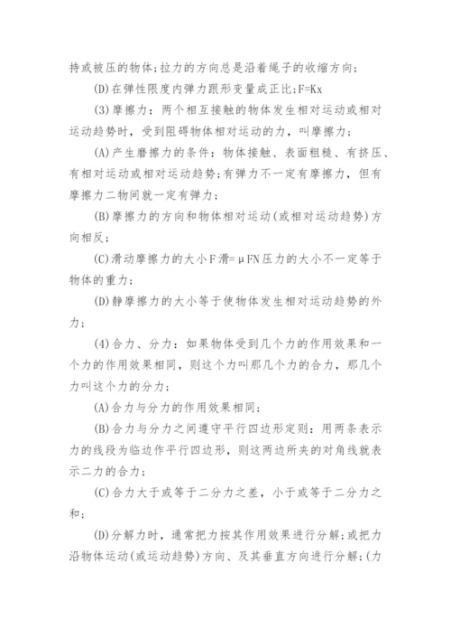 文科物理会考知识点_高中物理会考必背知识点.docx