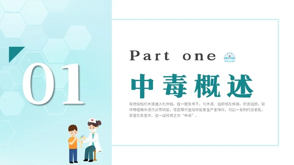 简约风急救中毒知识培训PPT模板护理