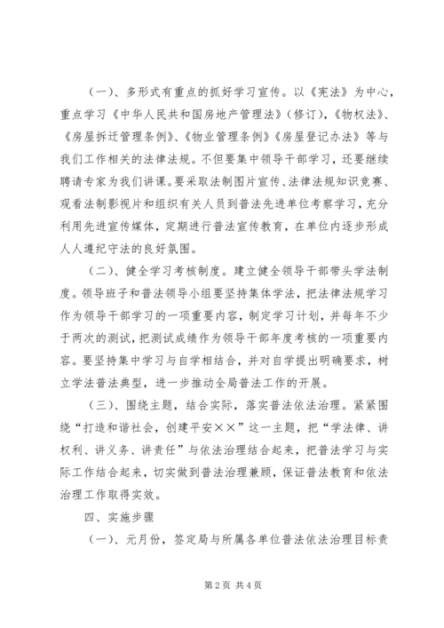 房管局依法治理工作计划.docx