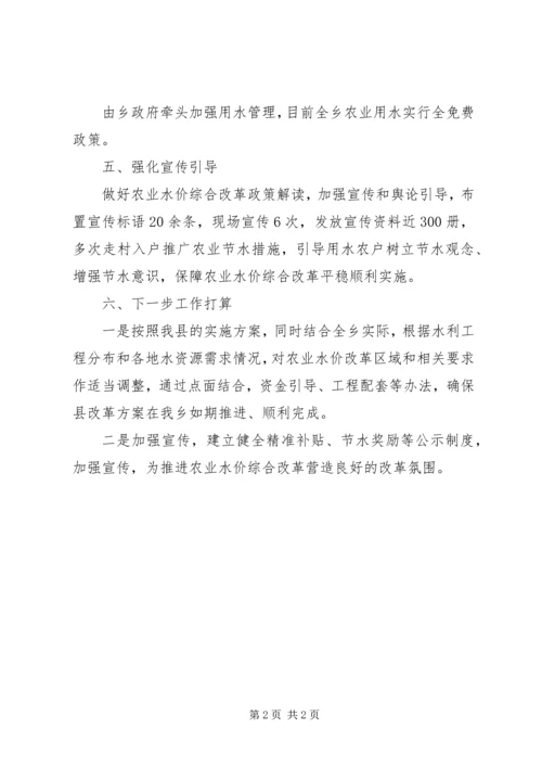 乡镇推进农业水价综合改革工作总结范文.docx