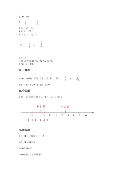 小学六年级下册数学期末卷及完整答案【名校卷】.docx